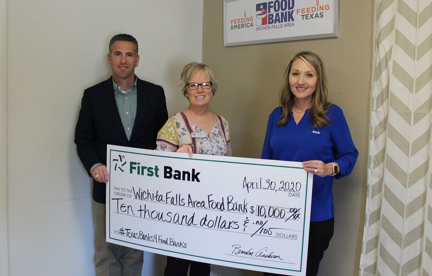 First Bank Donates Thousands to Local Food Bank